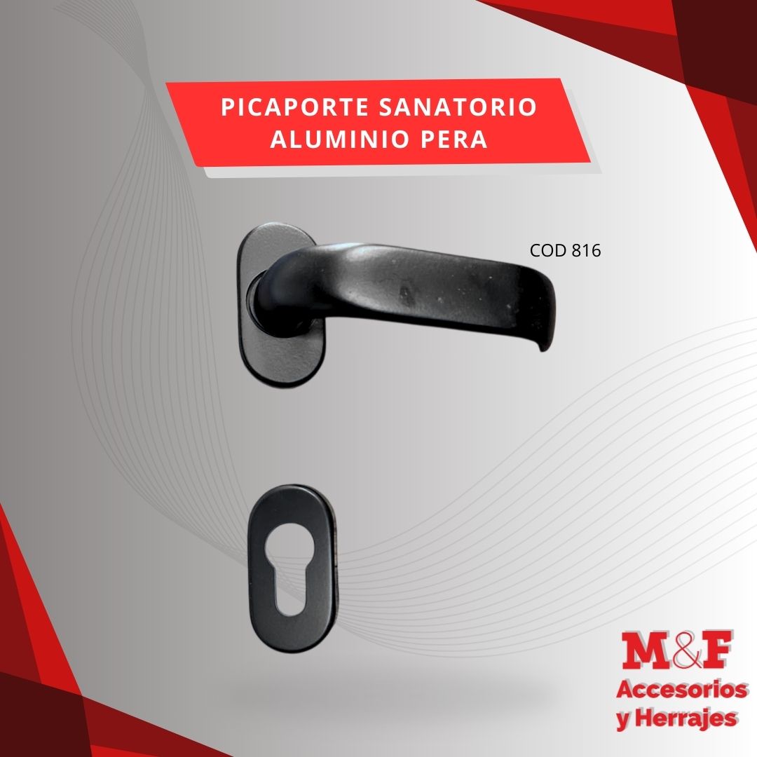 Picaporte Sanatorio Doble Balancin Alum Sidañez